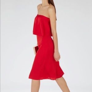 Reiss Red Rum Raffy Raffle dress